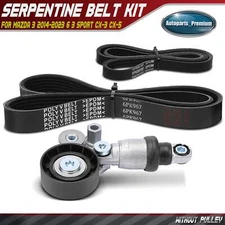 3x Serpentine Belt Drive Component Kit for Mazda 3 2014-2024 6 3 Sport CX-3 CX-5