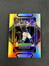 2022 Panini Select MYLES STRAW Diamond Level Holo Prizm #251 Cleveland Guardians