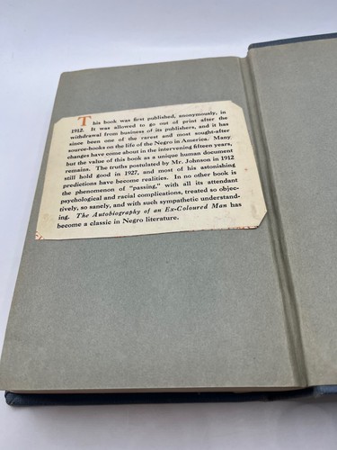 THE AUTOBIOGRAPHY OF AN EX-COLOURED MAN by James Weldon Johnson - 1927 - Picture 10 of 14