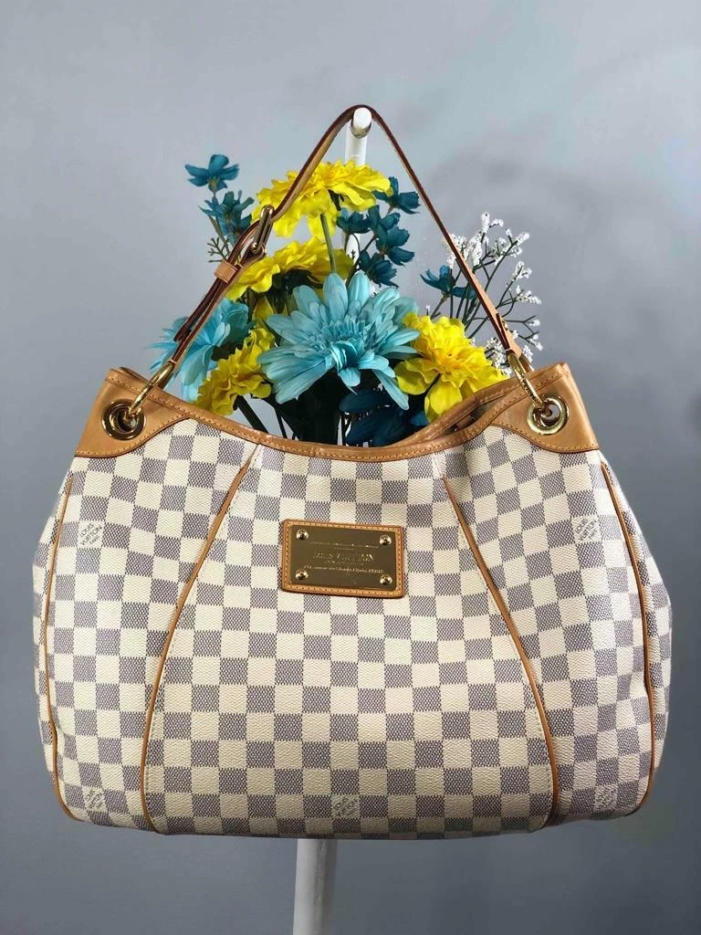 LOUIS VUITTON Damier Azur "Galliera PM" Hobo Shoulder Bag