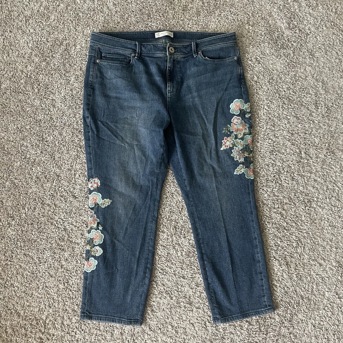 J jill embroidered jeans sale