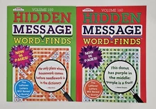 2 New Hidden Message Word-Finds Puzzle Books Vol # 159,160 ~Search,Hunt,Activity