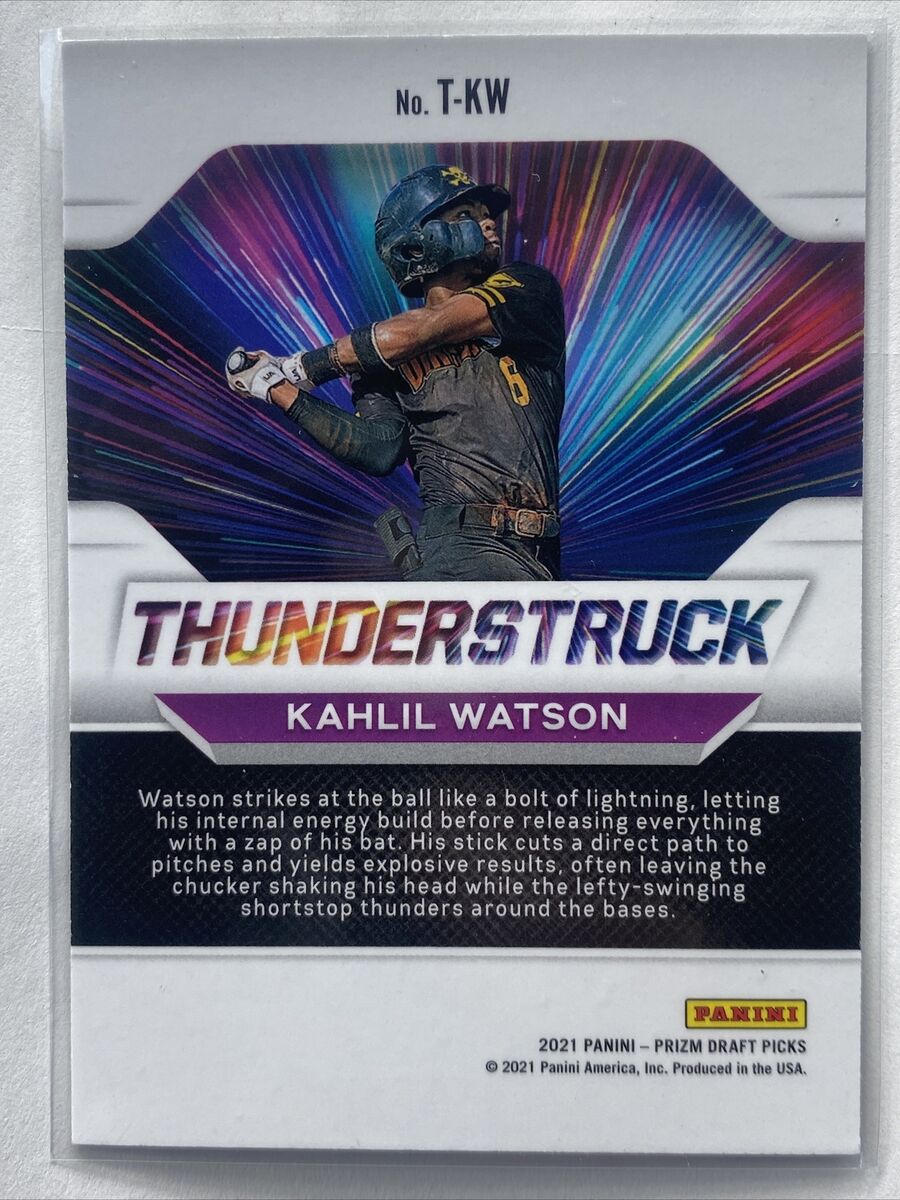 Kahlil Watson Thunderstruck 2021 Panini Prizm Draft Picks Kahlil Watson Thunderstruck 2021 Panini Prizm Draft Picks