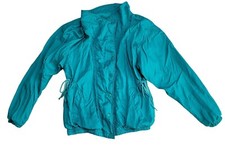 Clipper Bay Vintage Nylon Turquiose Zip Jacket Size-m