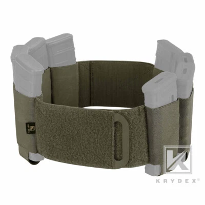 KRYDEX Elastic Carry Cummerbund Mag Pouch Holder for Plate Carrier Ranger Green