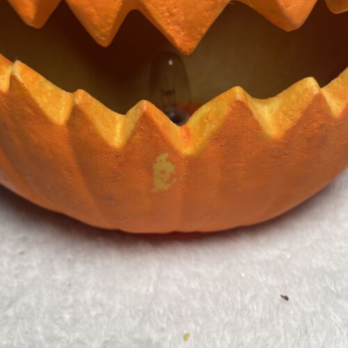 VTG Trendmasters 1993 Pumpkin Halloween Light Up Foam Blow Mold Jack-O-Lantern - Picture 2 of 7