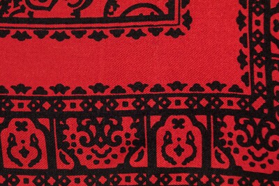 Carré De Soie Vintage Gavroche - 100% Soie - Fabriqué En Italie - Occasion Bon état