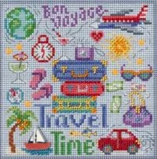 NIP Mill Hill Buttons Beads 'Travel Time' Cross Stitch/Bead Kit 5"X5"