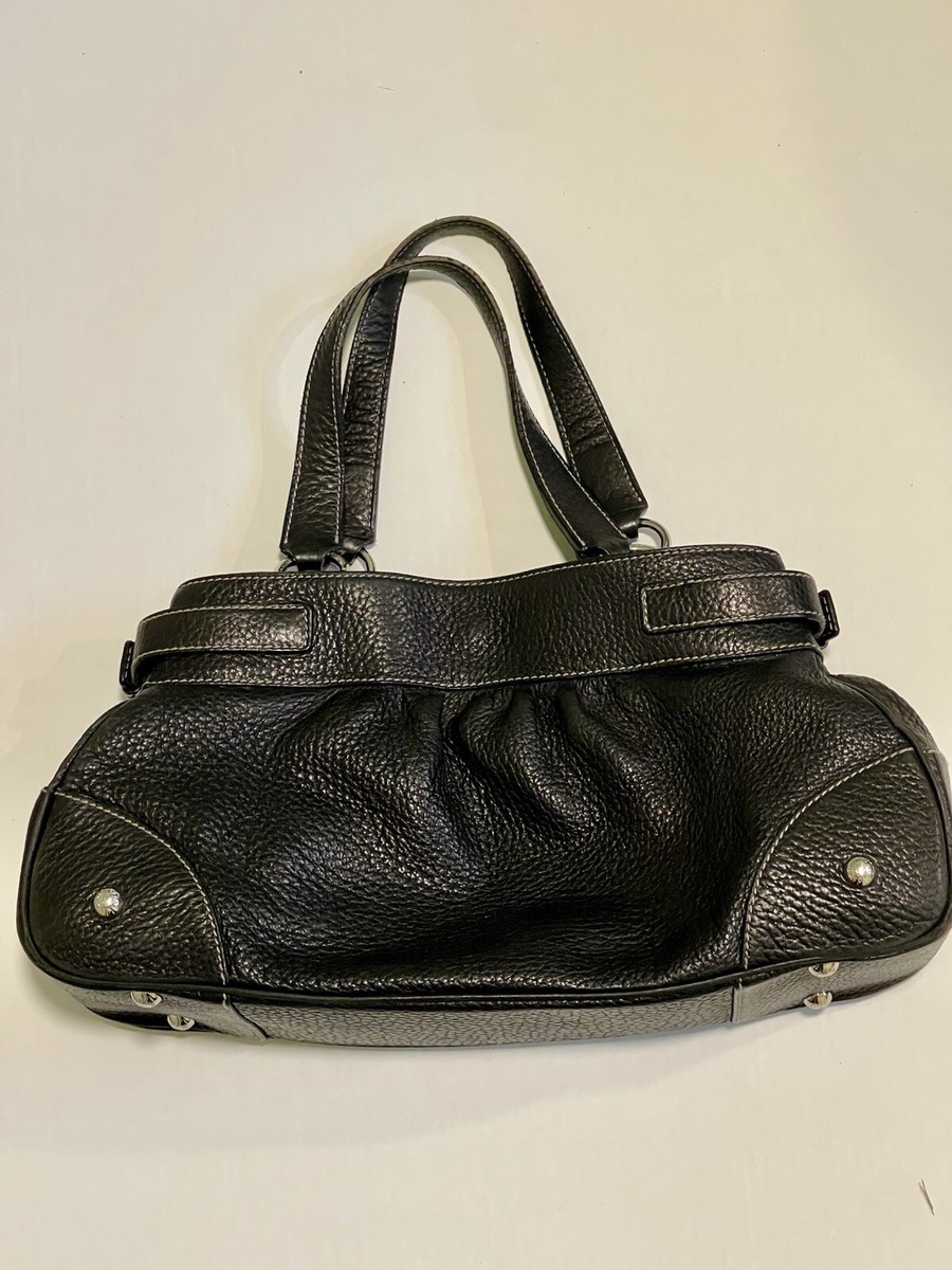DOLCE & GABBANA Vintage Black Pebbled Leather MISS SILKY