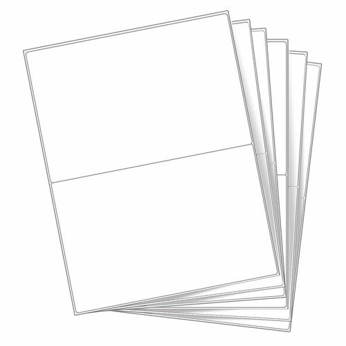 200-5000 Premium Half Sheet Address Shipping Blank Labels 8.5x5.5 Self Adhesive - Picture 2 of 5