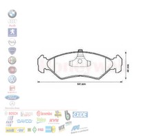 PASTIGLIE FRENO ANTERIORI per FORD FIESTA III 3 BENZINA 1.3 1.4 DIESEL 1.8