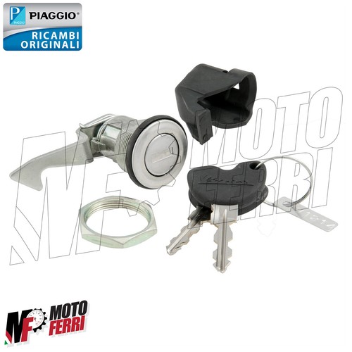 MF5111 Kit Serratura Chiavi per Bauletto Originale Piaggio Vespa GTS / Primavera - Foto 4 di 4