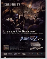 2003 Sound Blaster Audigy 2 ZS Sound Card Vintage Print Ad/Poster Call Of Duty
