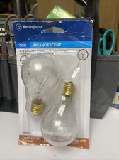 Westinghouse 03936 Intermediate Base A15 Fan Light Bulb, 40W, Clear, 2-Pack