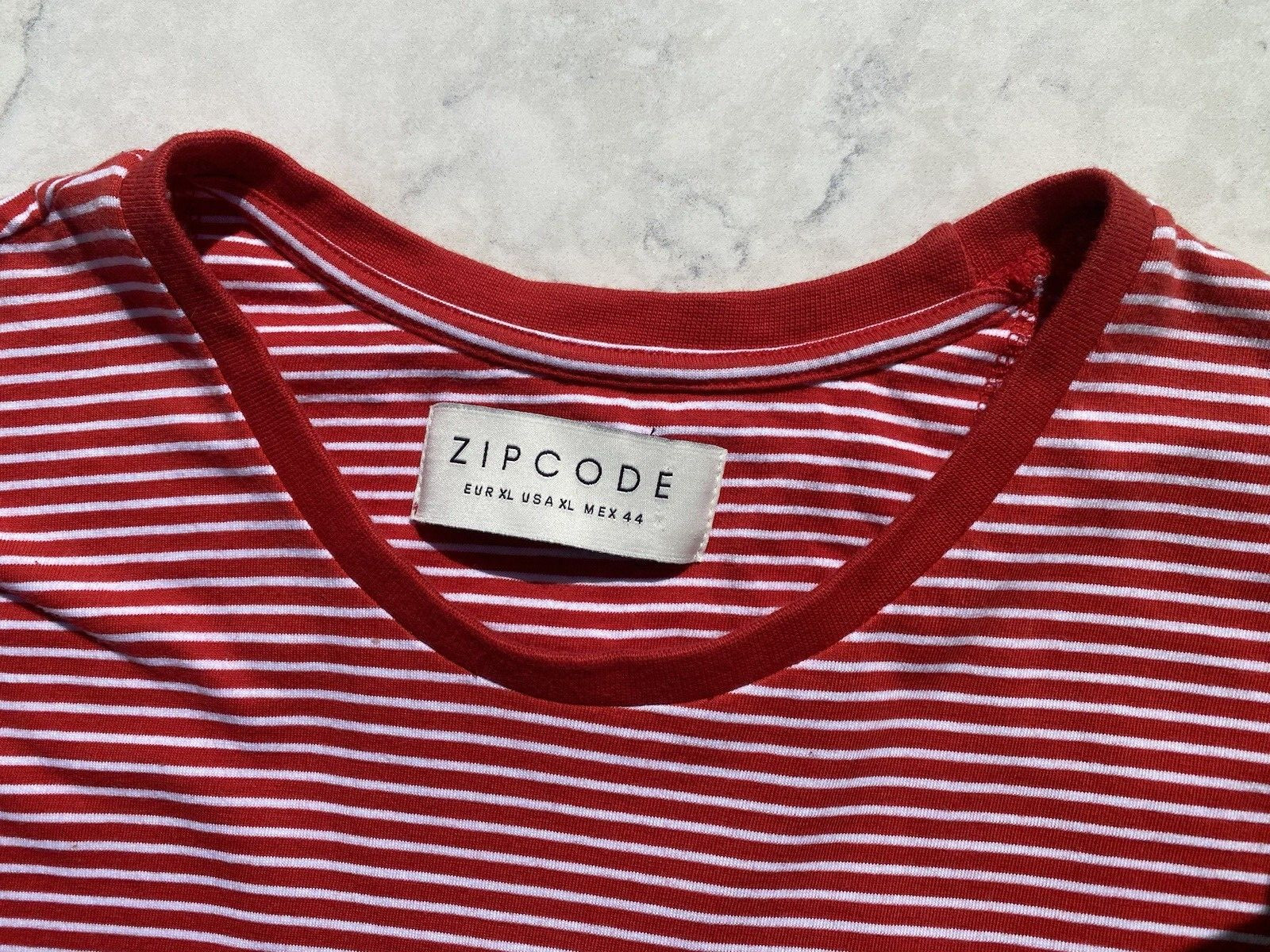 Zipcode Red/ White Stripes Short Sleeve Stretch T… - image 4