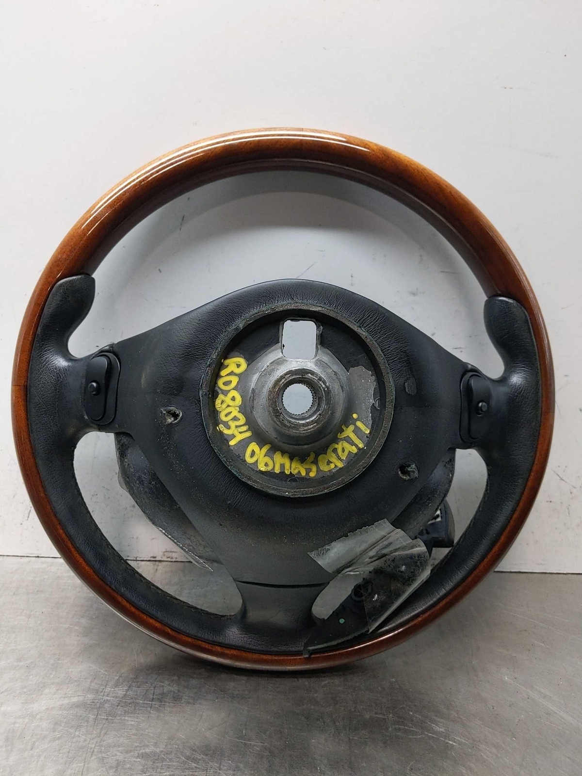 2006 Maserati Quattroport OEM Steering Wheel Wood Black 2003-2012