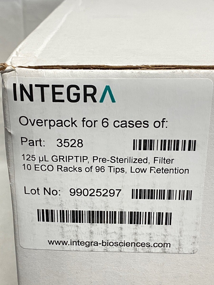 5760) INTEGRA 125uL GripTip ECO Low Retention Filtered Pipet Tips
