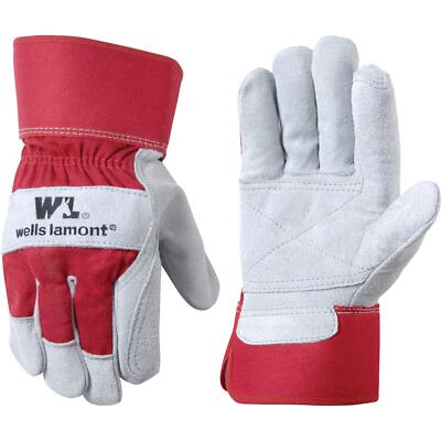 Wells Lamont Men's Outdoor Palm Work Gloves Red Large