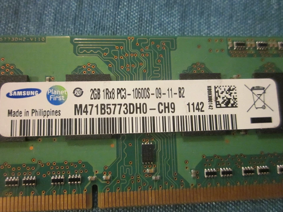 SAMSUNG 2X 2GB = 4GB PC3 10600S Laptop Memory RAM M471B5773DH0-CH9 - Image 2 of 4