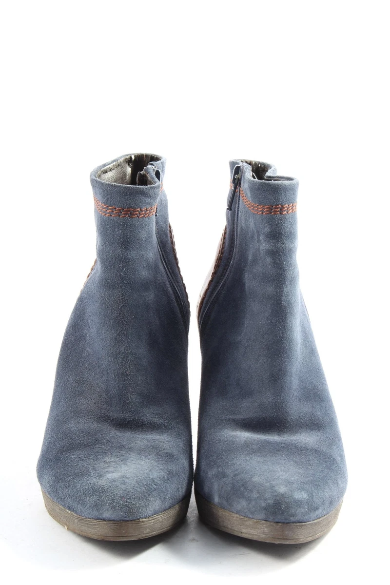 PIER ONE Bottines fermeture clair Dames T 39 bleu brun style