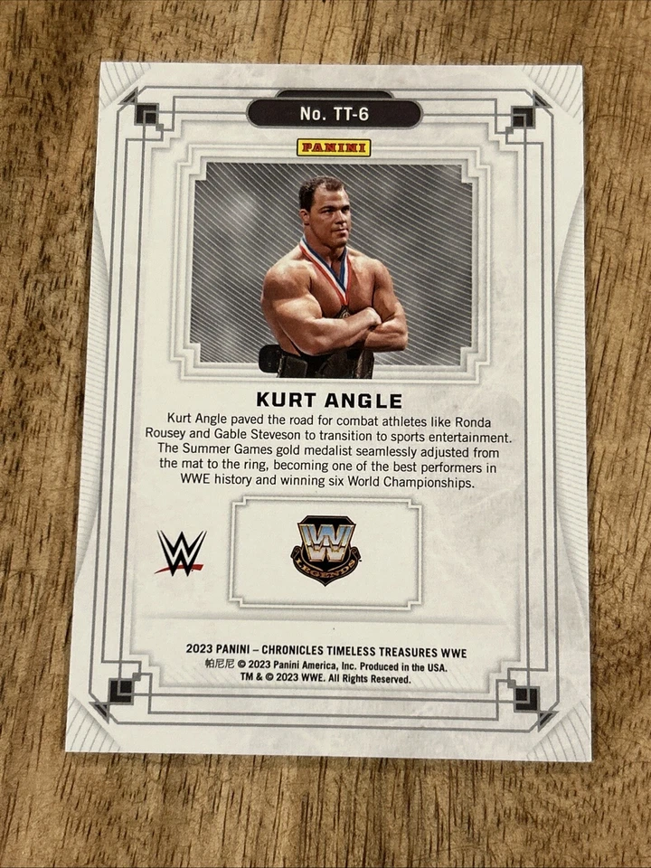 2023 Timeless Treasures WWE No. TT-6 Kurt Angle Numbered 20 of 99 - Image 4 of 4