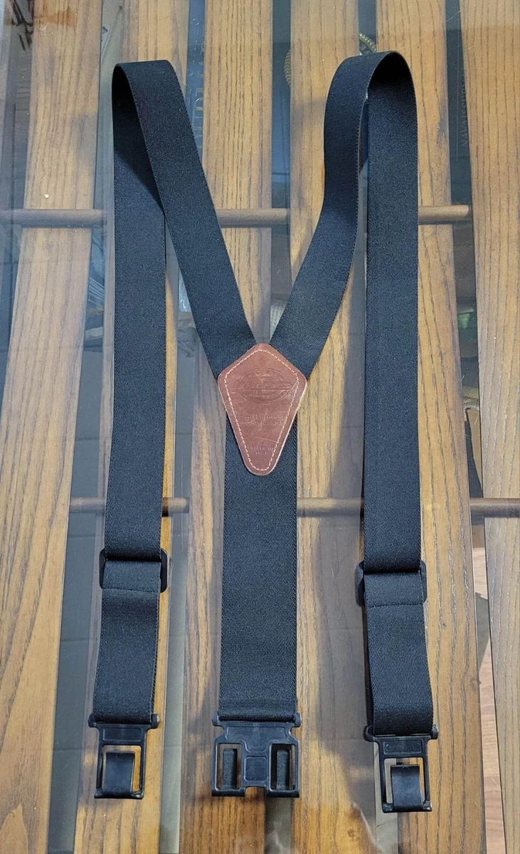 New Dickies Men s Elastic Solid Color Suspender with Belt Clip End