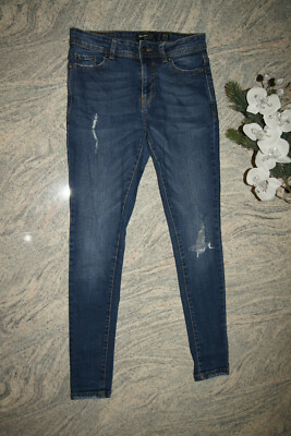 Bershka Skinny Jeans Used Look Destroyed Gr.36 (29)