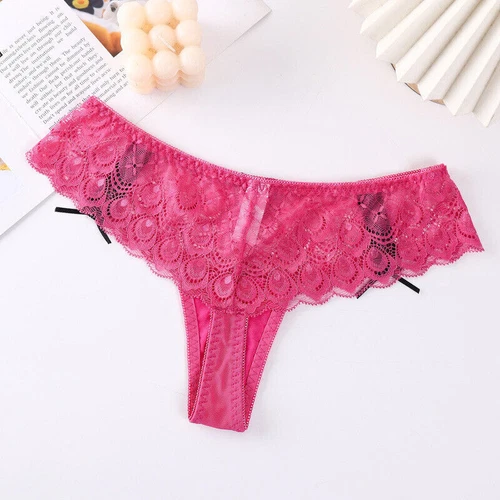 5 Pack Lot Sexy Womens Full Lace Panties Thong G string High Leg Underwear Brief - Picture 16 of 28