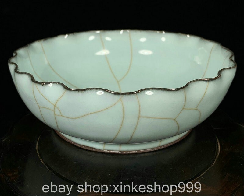 6.8" Antique Song Chinese Guan Kiln Porcelain Dynasty writing-brush washer
