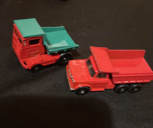 Vintage Die Cast Matchbox Cars Lesney 1960s Dump Trucks