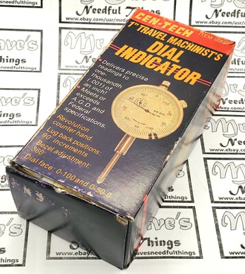 Lot of 2 Cen-Tech 1'' Travel Machinist's Dial Indicator.001 Resolution   00623