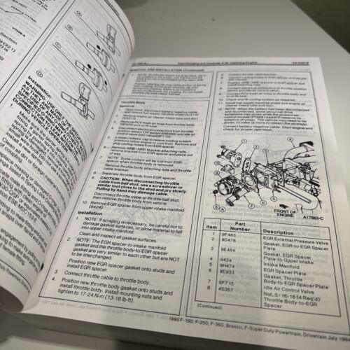 1995 Ford F150 F250 F350 Bronco Super Duty Service Manual Powertrain Drivetrain - Picture 5 of 9
