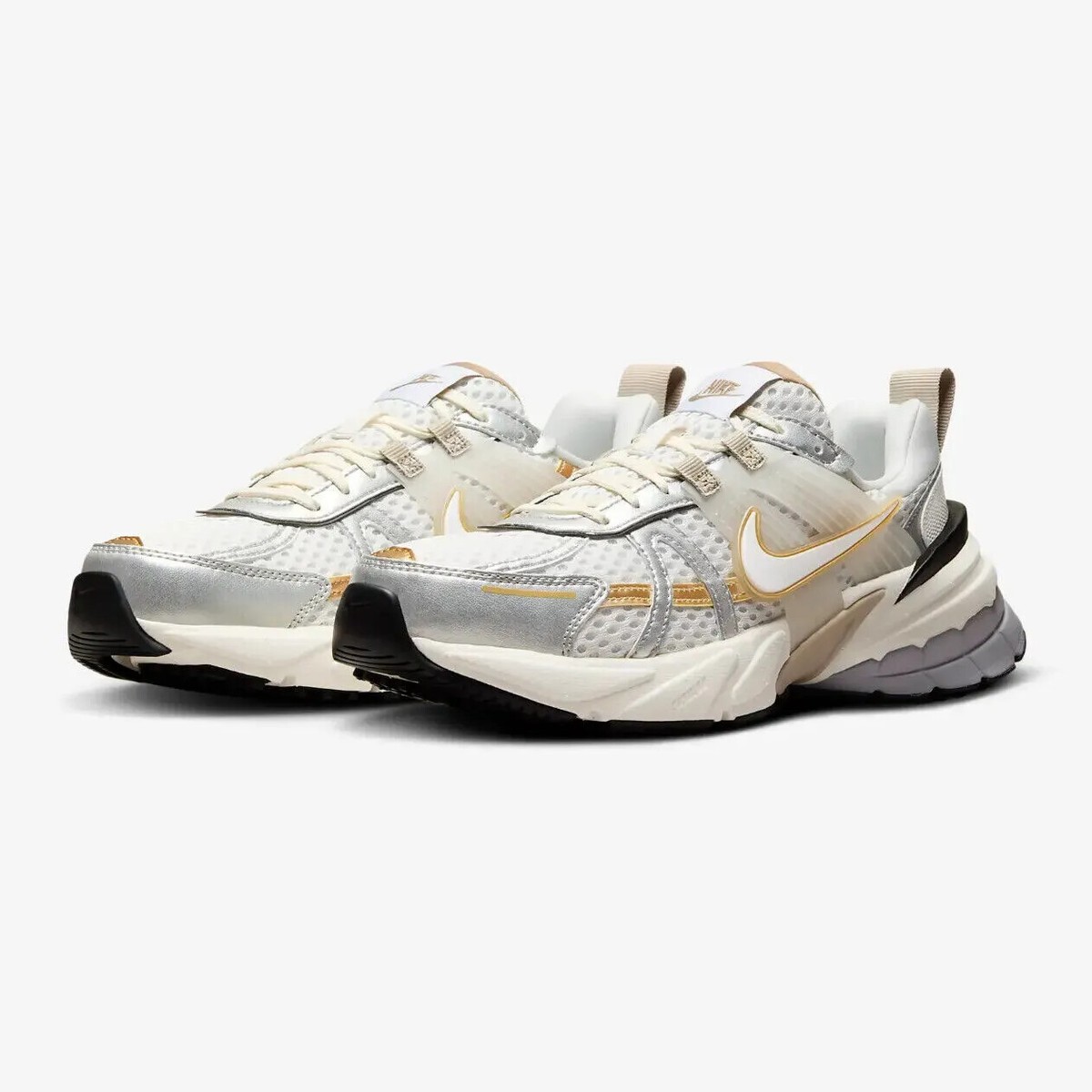 Nike V2K Run White/Khaki/Metallic Silver HJ7245-100 Women's Nike V2K Run White/Khaki/Metallic Silver HJ7245-100 Women's