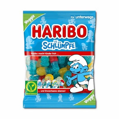 Schlümpfe Jelly Beans 3 Geschmacksrichtungen vegan 100g - Haribo