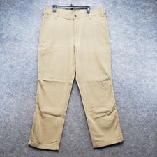 NWT Carhartt Pants Men's Size 40x32 Tan Carpenter Relaxed Fit Rugged Flex 102291