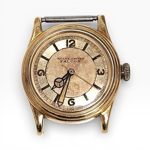 Authentic Military Rolex Oyster Falcon 26 x 30 mm Gold Plated Manual Watch 4310 Circa 1942
