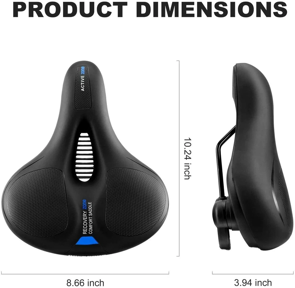 Cojín de gel para asiento de bicicleta Big Bum extra ancho cojín deportivo suave cómodo Foto 4 de 4