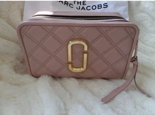 Marc Jacobs Softshot 21 Shoulder Crossbody Bag Quilted Rose Lambskin🌸🌸