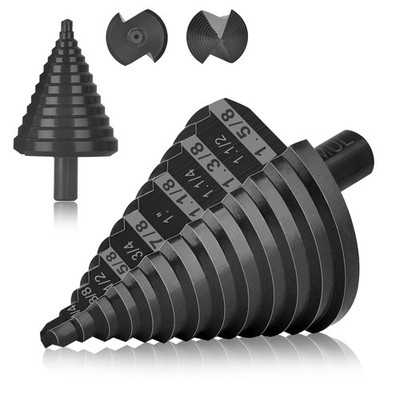 OXMUL Large Step Drill Bit for Steel, 1-5/8''(Pro) 13Holes, M35 Cobalt Drill B...