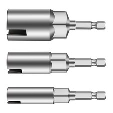 3Pcs/Set Power Wing Nut Driver Hook Drill Bits Socket Wrench Tool 1/4" Hex Shank