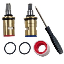 Chicago Faucets 1-099XKJKABNF Ceramic Quaturn Hot Cold Cartridges, 1 pair