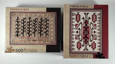Lot of 2 J. Alexander Vintage Rug 500 PC Puzzles 21'' X 15'' Free Shipping