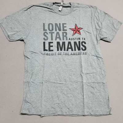 Lone Star Le Mans Circuit Of The Americas T-Shirt Size M Heather Gray Tee 142