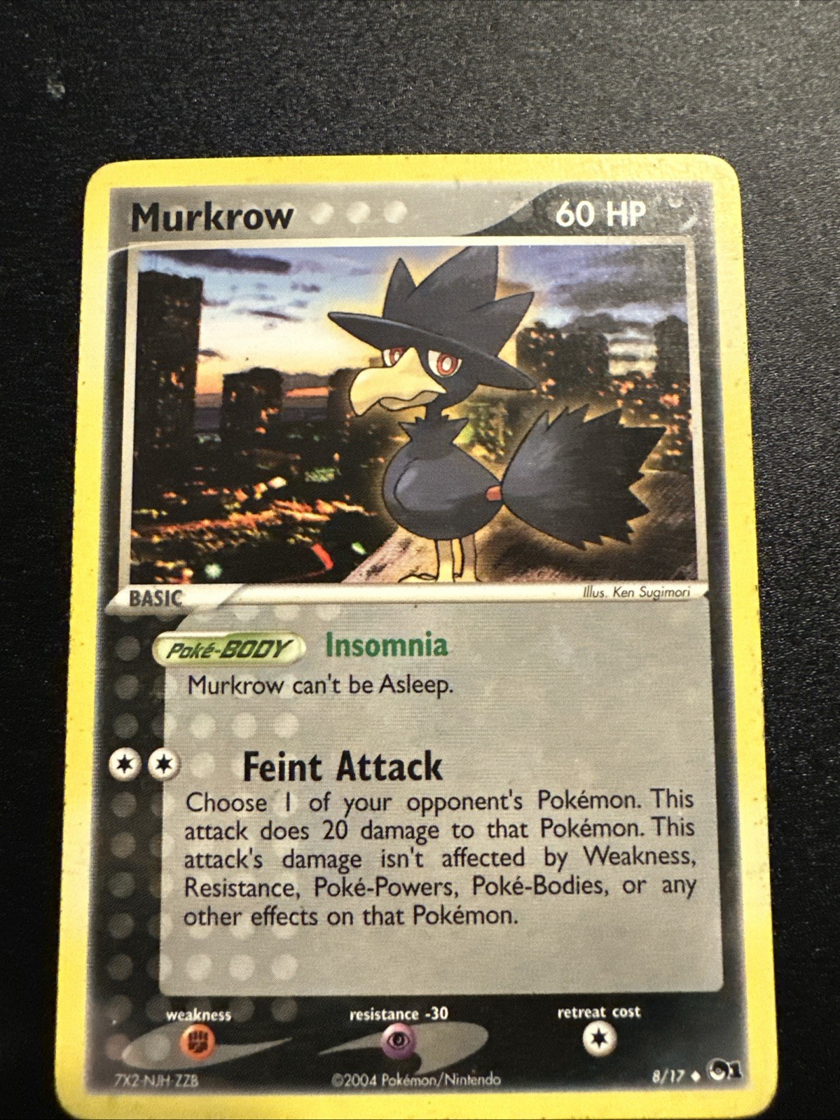 Murkrow Pop Series 1 Promo Pokemon Uncommon Card 2004 Very nice 8/17, Regular