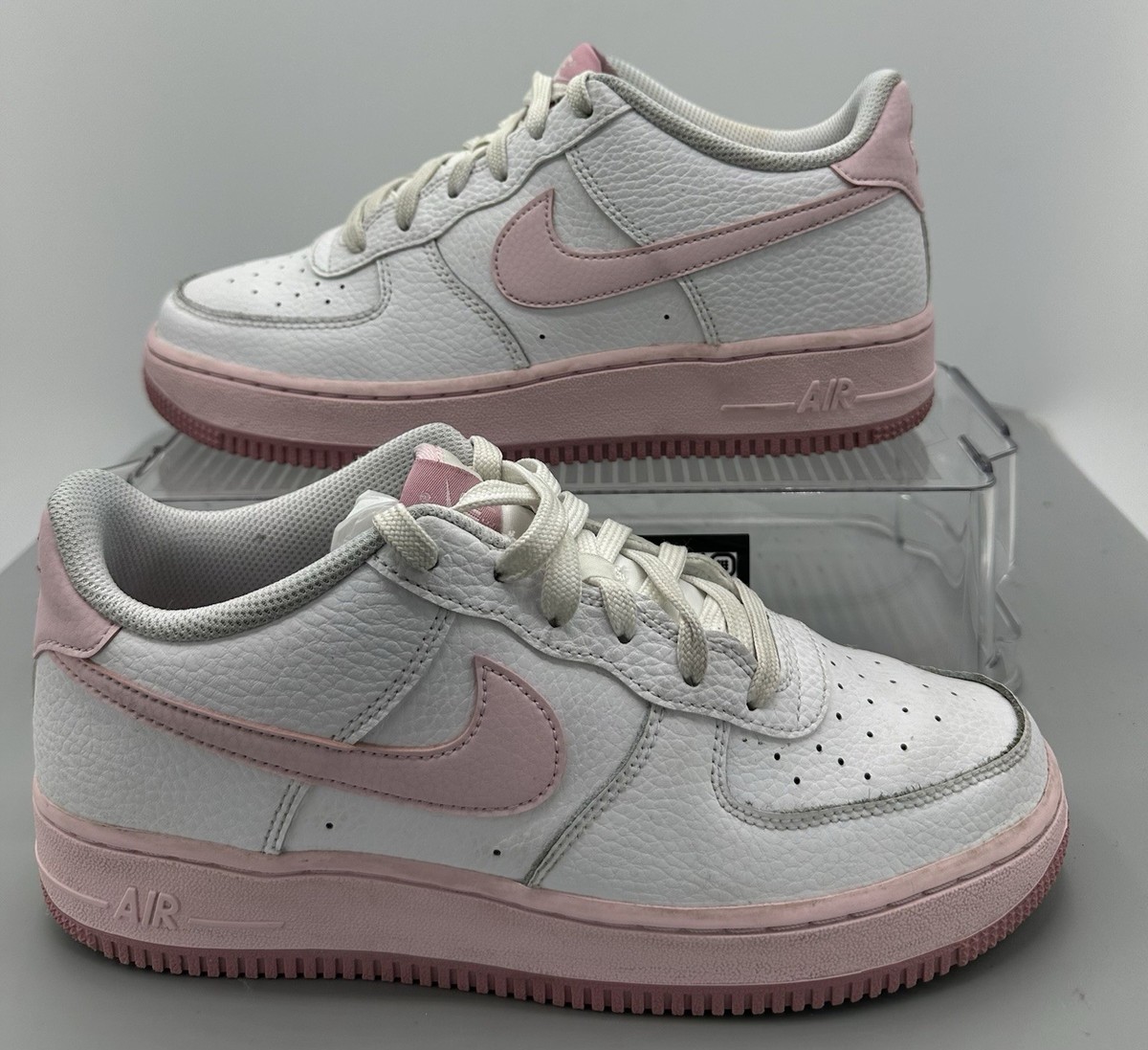 junior pink and white air force