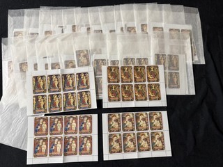 Penrhyn MNH Christmas 1992 Blocks of 8 Sets x 25 Cat €1 900 99p Start