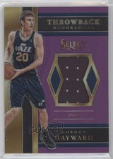 2017 Panini Select Throwback Memorabilia Purple Prizm 60/99 Gordon Hayward 00ix
