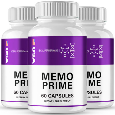 Memo Prime Capsules, Official MemoPrime Supplement for Brain Health (3 Pack)