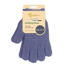 Exfoliating Dual Texture Bath Gloves for Shower, Spa, Massage and Body Scrubs, D