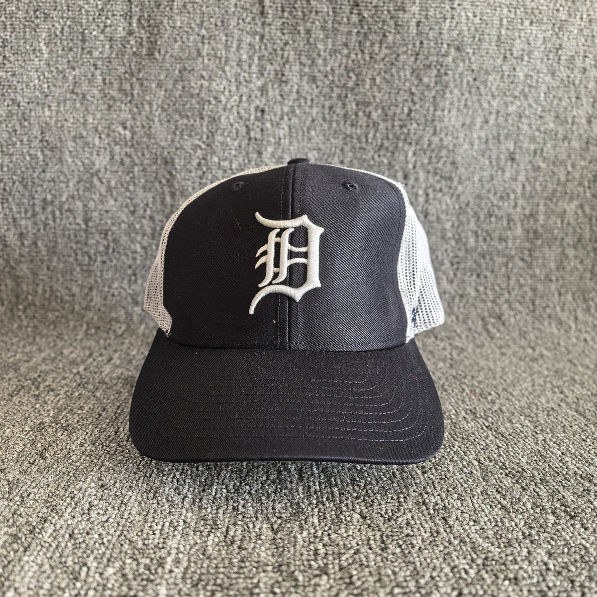 47 Brand Detroit Tigers Trucker Snapback Cap Black White New